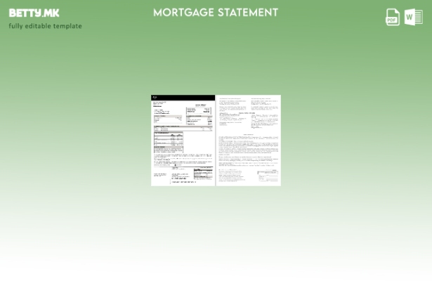 модерен стил USA One Card за хипотека во шаблон формати Word и PDF